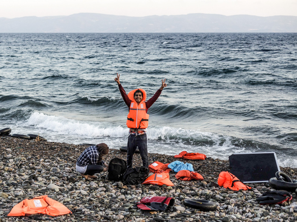 Syrian Refugee in Lesbos Photo by Achilleas Zavallis/AFP/Getty Images